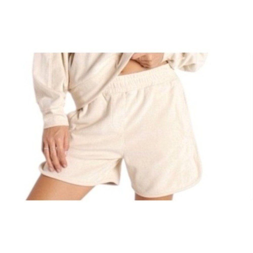 Varley Womens M Marwood Terry Cloth Lounge Shorts in‎ Sandshell